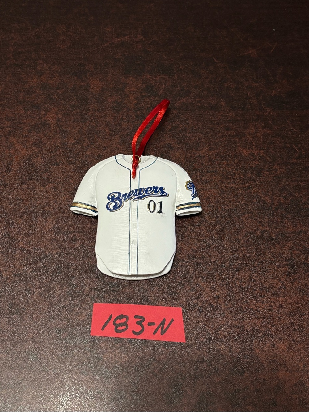 Milwaukee Brewers Christmas ornament jersey uniform shirt #01, MLB baseball